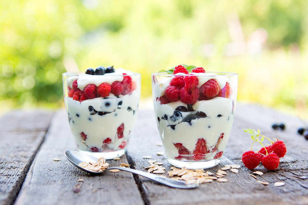 fruit and yogurt parfaits