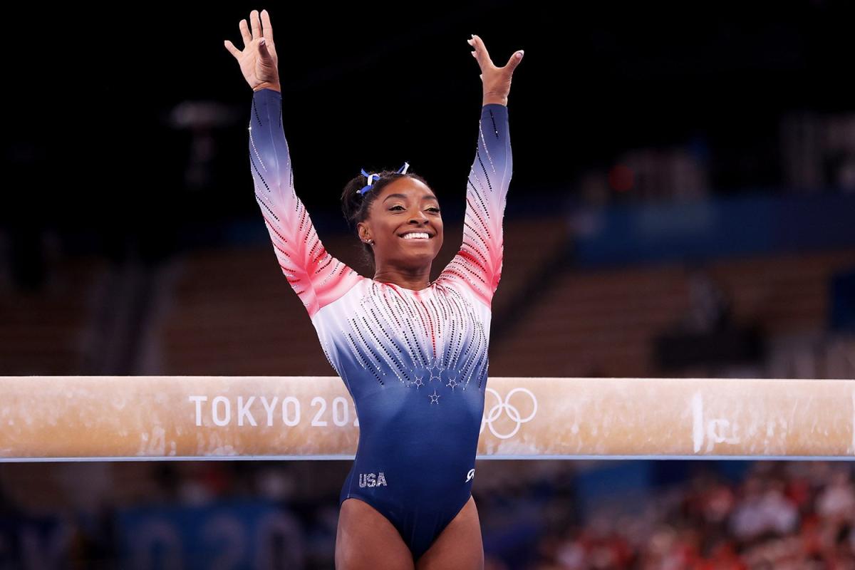 Simone Biles returns to gymnastics competition for the first time since