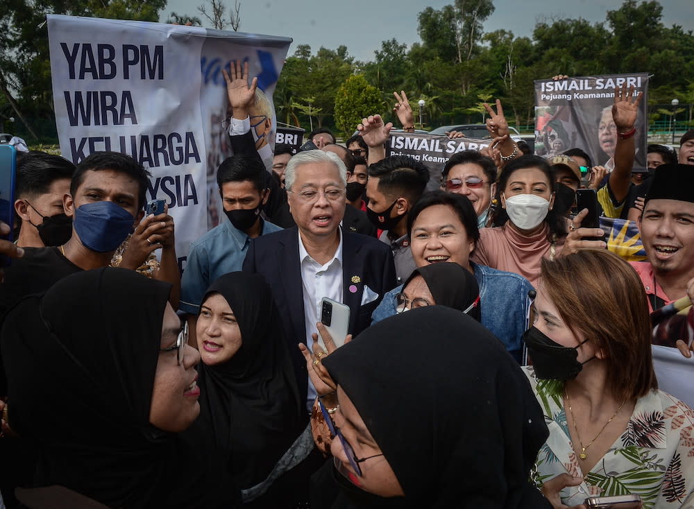 Prime Minister Datuk Seri Ismail Sabri Yaakob arrives at the Subang Air Force Base after his working visit to the US, Subang May 15, 2022. — Bernama pic