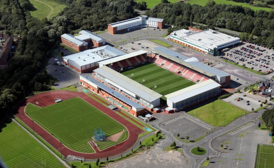 An aerial view of Leigh Sports Village