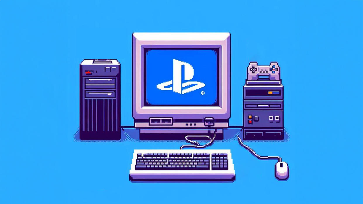  PlayStation running on a retro PC. 