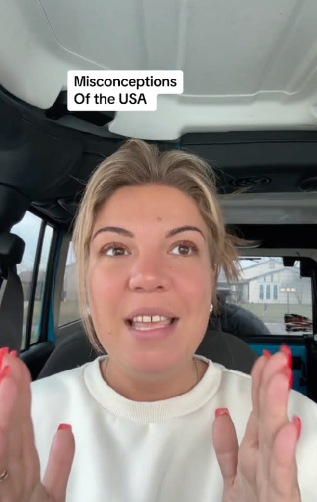 Hart has a series of TikTok videos online explaining the truths about the US to those who have never visited nor lived in the country. TikTok/@milliehart01