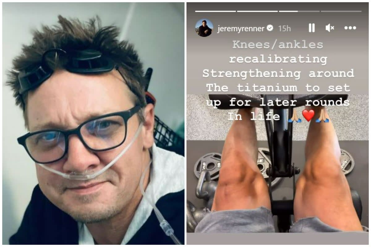 Jeremy Renner has given a health update following his snowplough accident in January  (Instagram @JeremyRenner)