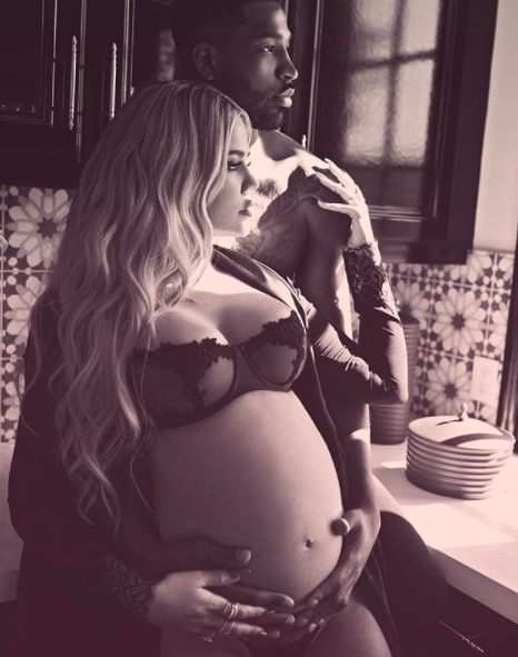 Khloé Kardashian is due to give birth any day now to her first child, a baby girl, with boyfriend Tristan Thompson, but footage has recently emerged of the NBA star kissing another woman. Source: Instagram / khloekardashian