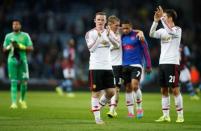 Aston Villa v Manchester United - Barclays Premier League - Villa Park - 14/8/15. Manchester United's Wayne Rooney applauds the fans at the end of the match Action Images via Reuters / Andrew Couldridge