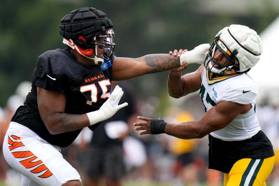 Cincinnati Bengals offensive tackle Orlando Brown Jr. said that new ideas in the Bengals running game could even help Joe Burrow have fewer batted passes in 2023.