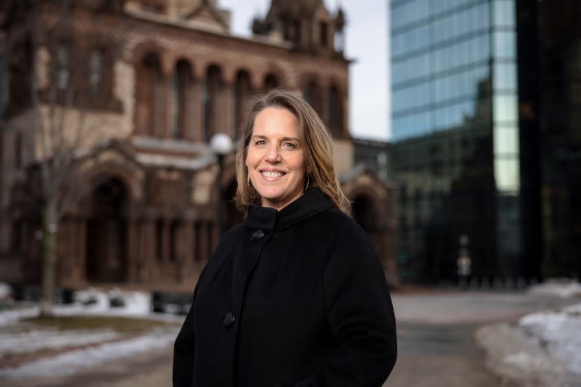 Gail Samuel, the Boston Symphony Orchestra's next president and CEO, photographed in Copley Square.