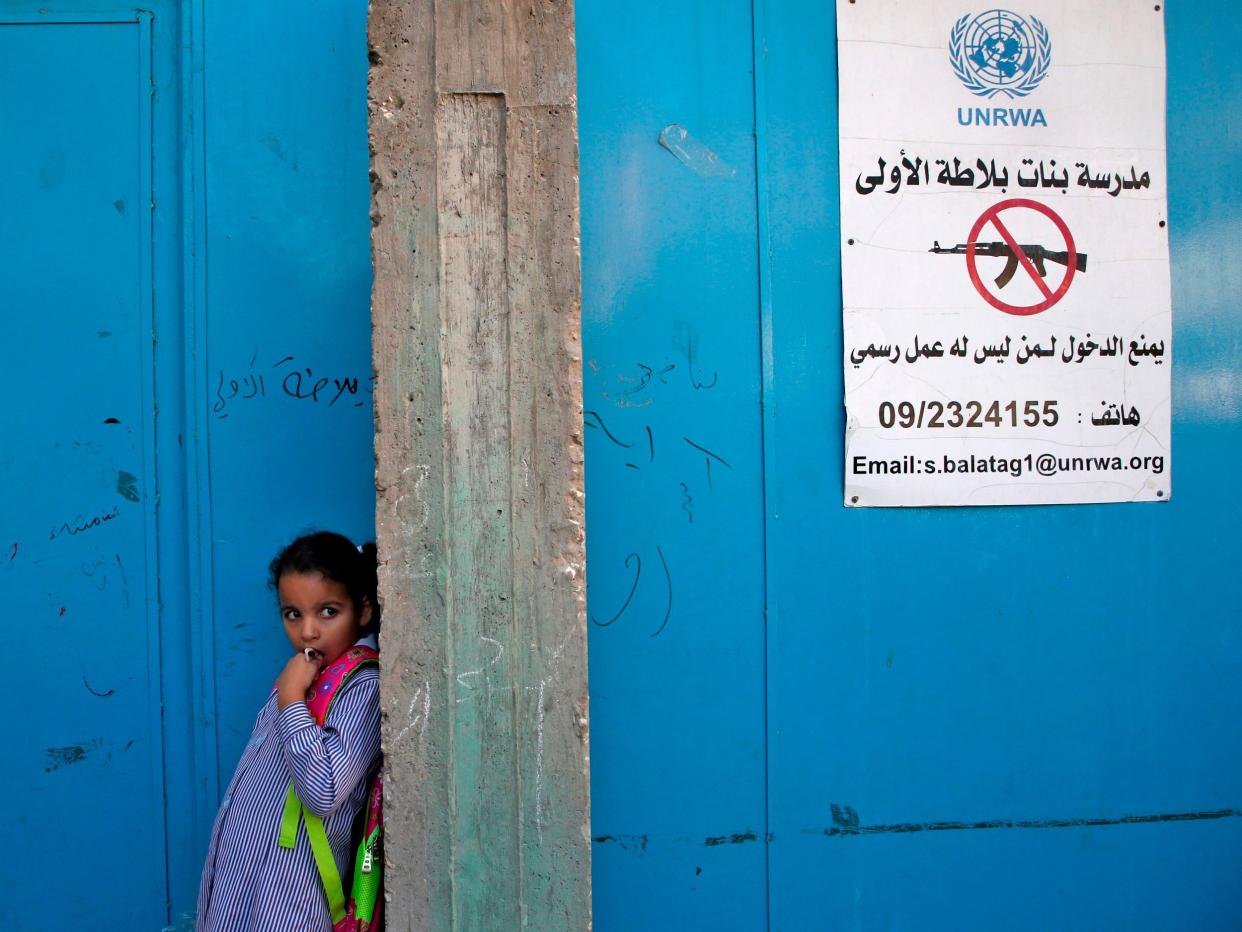 The UNRWA provides health care, education and social services to Palestinians in the West Bank, Gaza Strip, Jordan, Syria and Lebanon: AFP/Getty