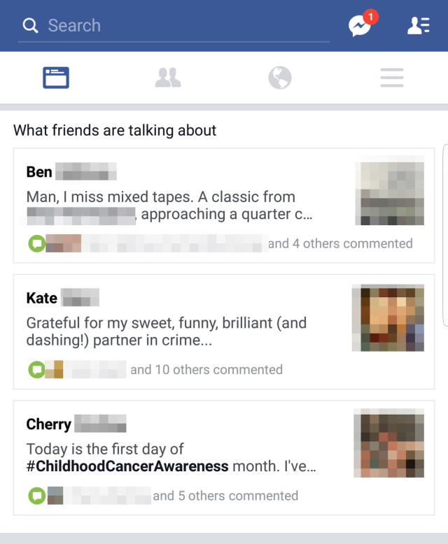 facebook search friends posts