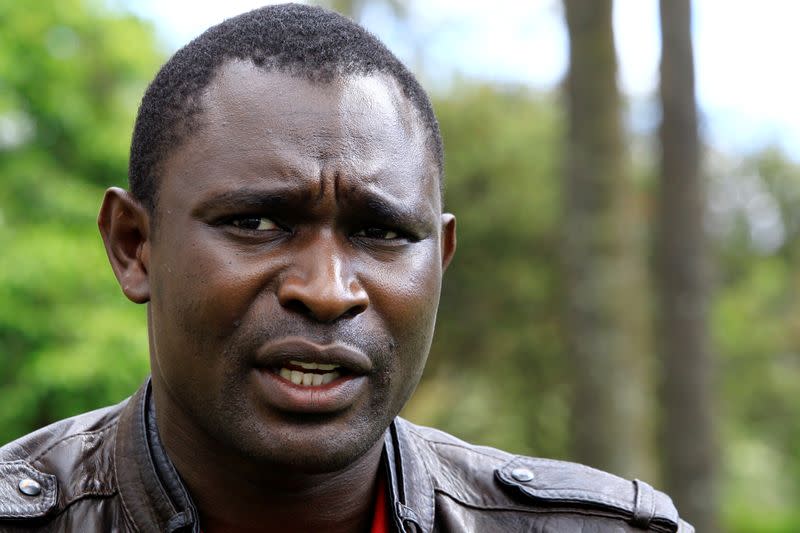 Foto del miércoles del keniata David Rudisha, bicampeón olímpico de los 800 metros, en una entrevista con Reuters en Eldoret