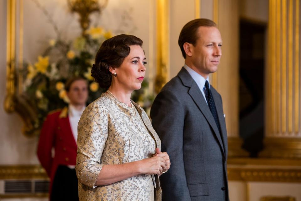 Olivia Colman and Tobias Menzies in The Crown. (Photo: Netflix)