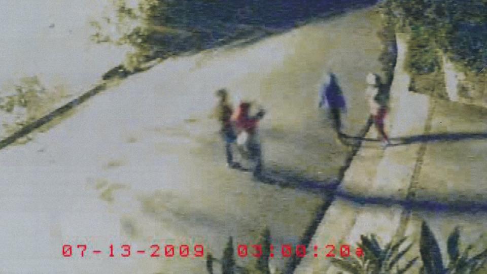 Surveillance footage of a robbery committed by the Bling Ring (Courtesy of Netflix)