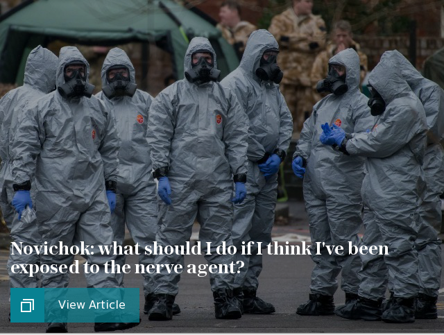 Novichok: what should I do if I think I've been exposed to nerve agent?