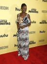 The actress wears a mixed print dress by Eki Orleans.<em> [Photo: Getty]</em>