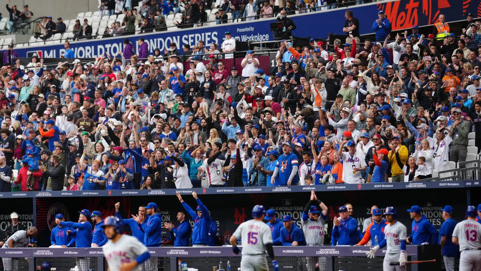 Both sets of fans were able to celebrate wins during the London Series. - Mary DeCicco/MLB Photos/Getty Images