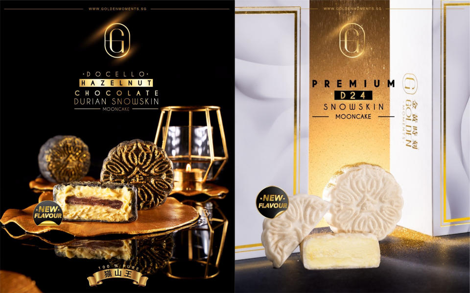 <p>2017年才創立的榴蓮甜點專賣品牌Golden Moments旗下產品以「冰皮月餅」最為出名，今年中秋預計推出兩款榴槤冰皮月餅。（圖／翻攝自臉書）</p>
