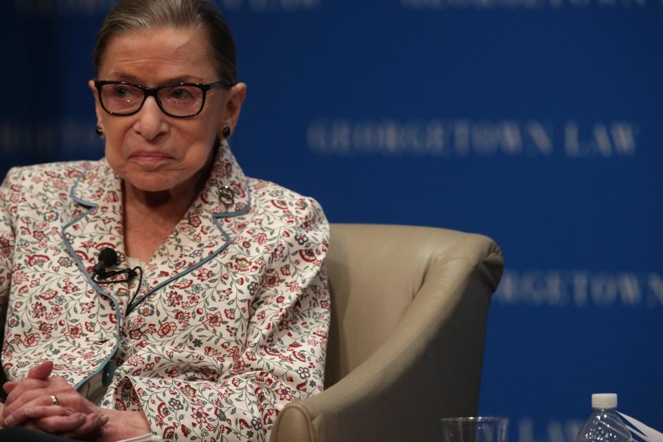 Supreme Court Justice Ruth Bader Ginsburg speaks at Georgetown University on July 2, 2019.