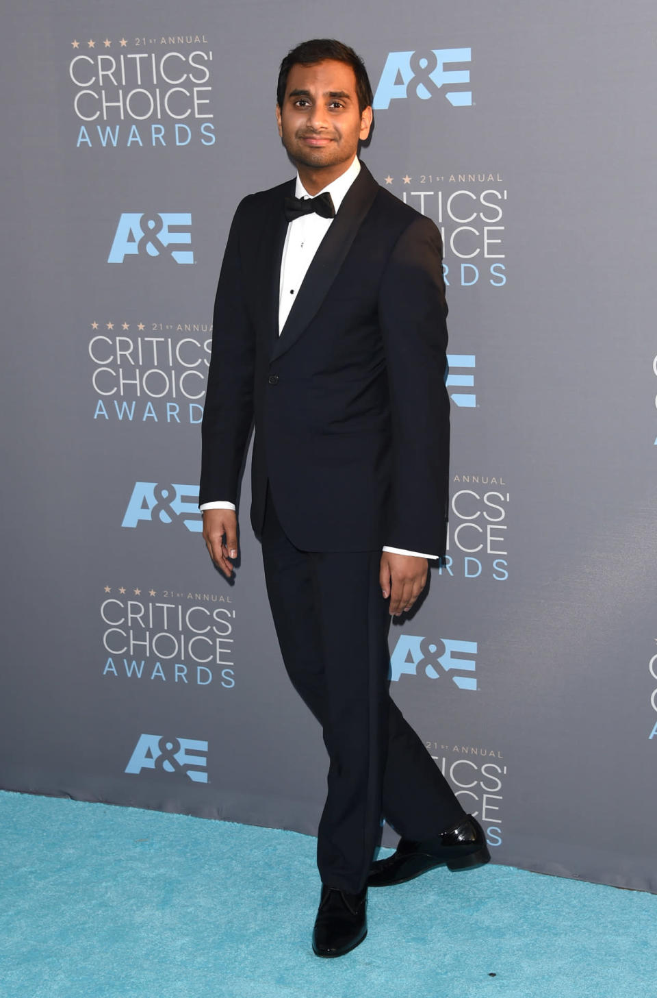 Aziz Ansari looked dapper at the 2016 Critics’ Choice Awards