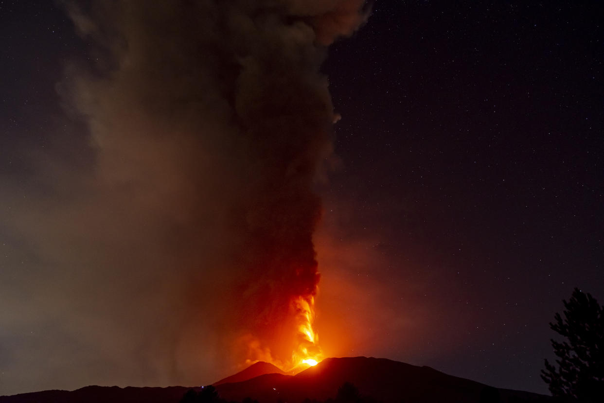 Mount Etna, the highest active volcano in continental Europe, erupted again, spewing ash and molten lava in Catania, Italy on Aug. 15.