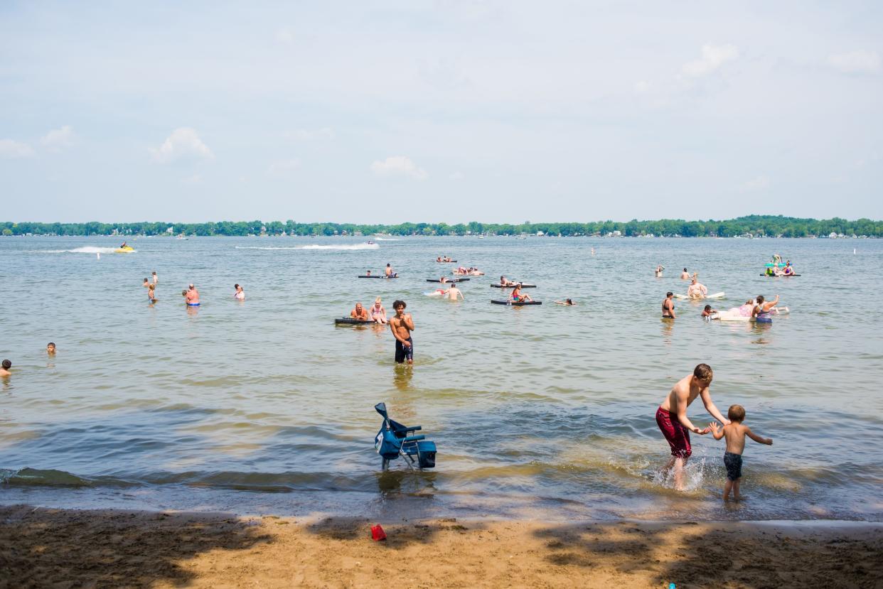 People enjoy the water and the sun at Hayes State Park in this 2018 photo.