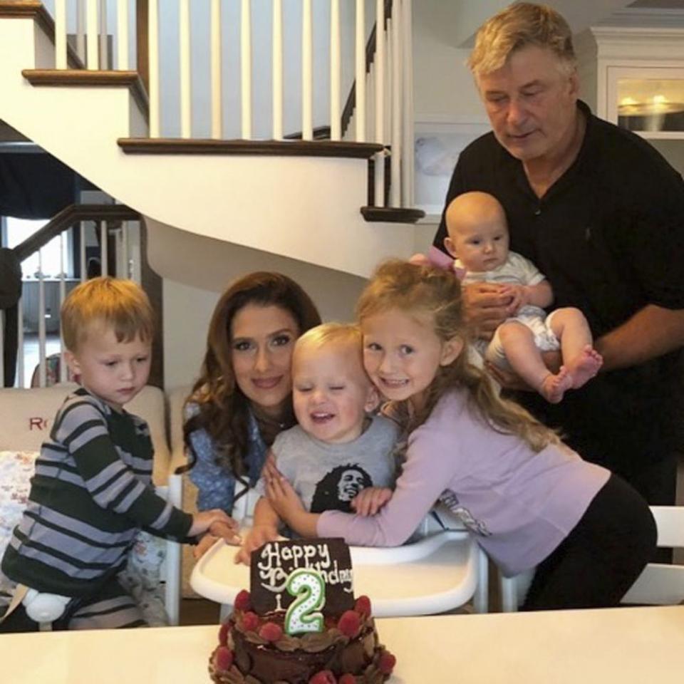 Alec and Hilaria Baldwin with their children