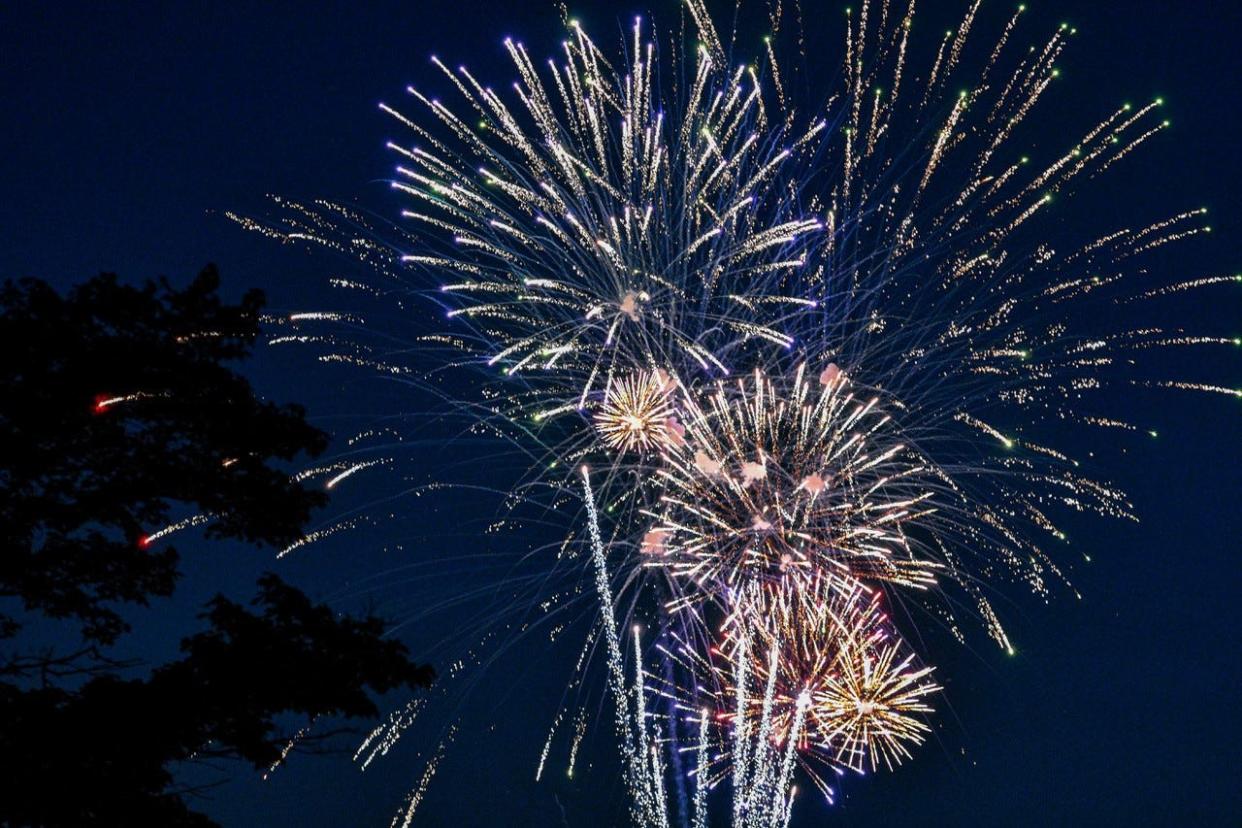 Thousands of people gathered at Waterworks Park and City Beach to watch the Port Clinton fireworks.