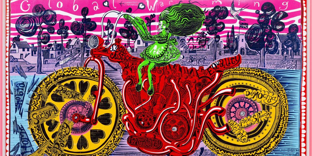 Photo credit: Grayson Perry 'Selfie with Political Causes', courtesy of RA