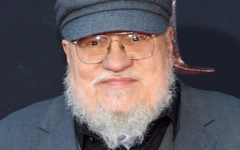 Game of Thrones's creator George RR Martin makes a rare public appearance at the premiere