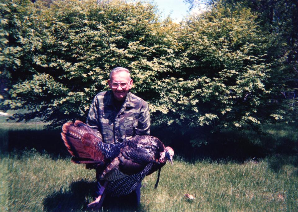 This undated photo shows Dean Barnum with one of his hunting trophies. Barnum, a former Kellogg Community College instructor, died on Aug. 28, 2020, leaving $1 million apiece to KCC, Willard Library and the Michigan United Conservation Clubs.