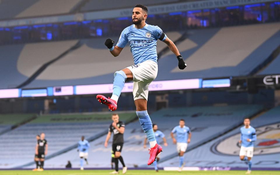 Mahrez opens the scoring at the Etihad  - GETTY IMAGES