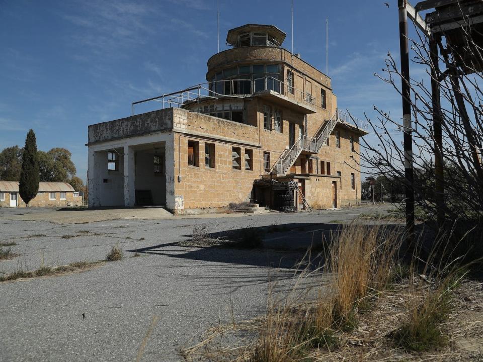 An image of the abandoned Nicosia International Airport in Cyprus.