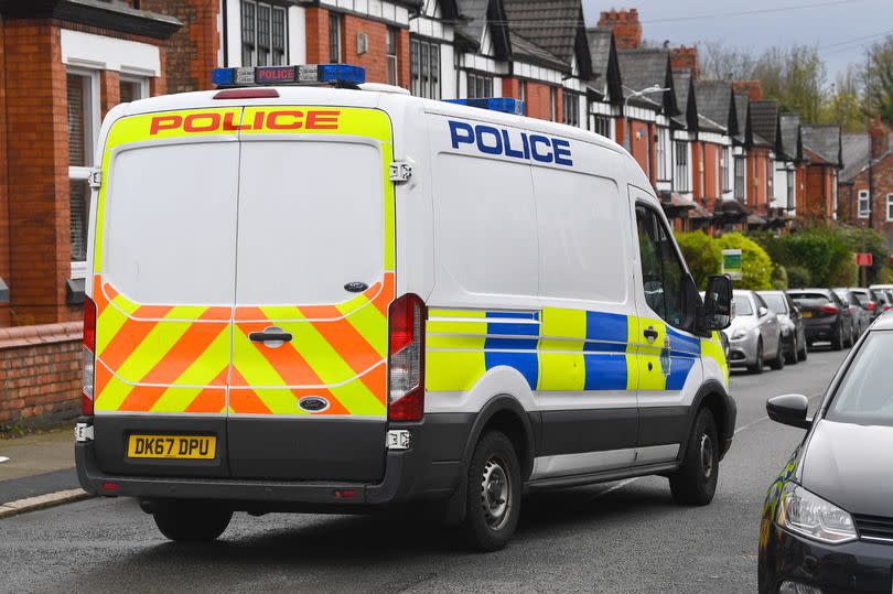 Police on Woodlands Road, Aigburth