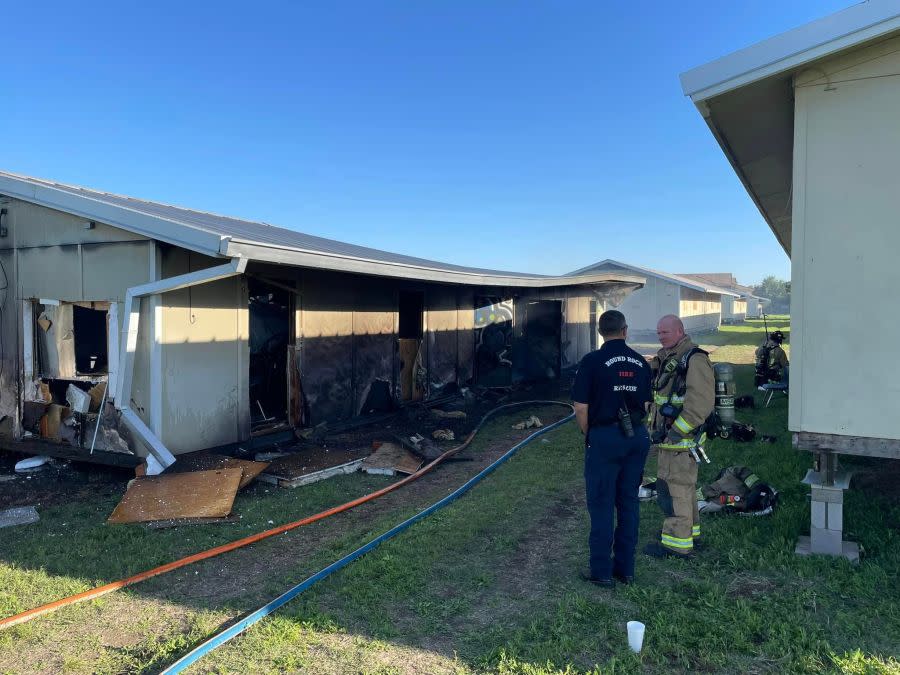The Round Rock Fire Department responded to a structure fire at Stony Point High School on Wednesday | Courtesy Round Rock Fire Department