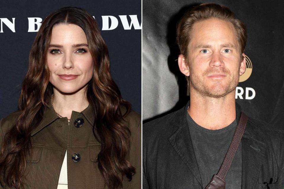 <p>Arturo Holmes/Getty; Bonnie Britain/Cover Images via AP</p> Sophia Bush and Grant Hughes.