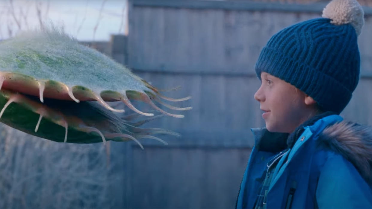  John Lewis 2023 ad featuring boy and Venus flytrap. 