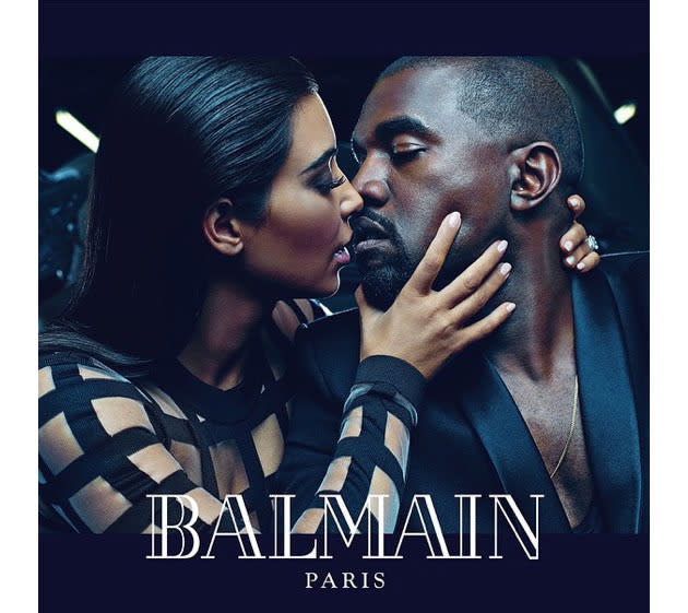 Kim Kardashian and Kanye West for Balmain.