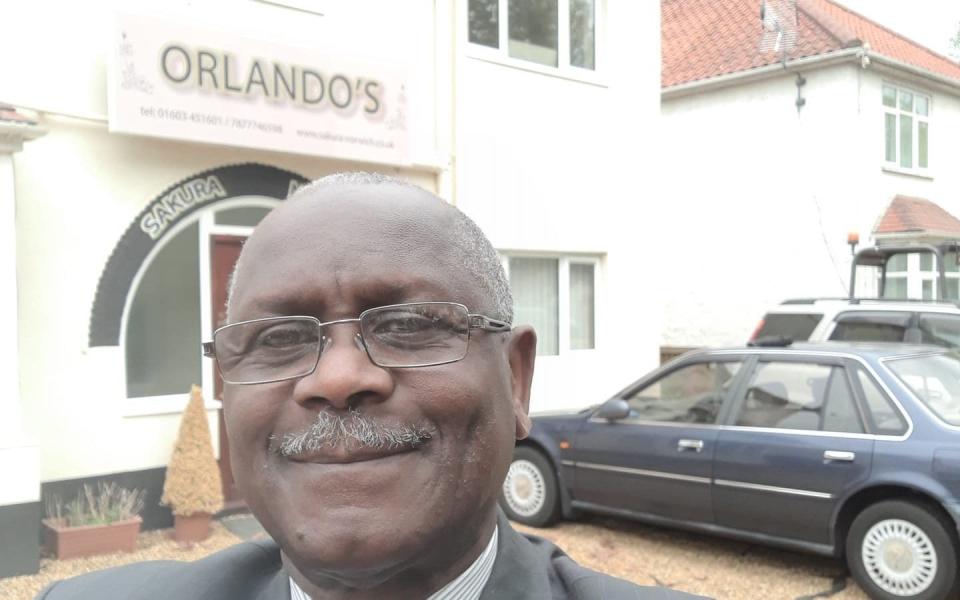 Orlando Williams outside his home