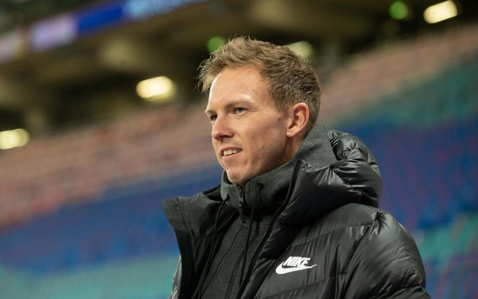 Head coach Julian Nagelsmann of RB Leipzig looks on during the Bundesliga match between RB Leipzig and Borussia Dortmund at Red Bull Arena on January 9, 2021 in Leipzig, Germany.  - GETTY IMAGES