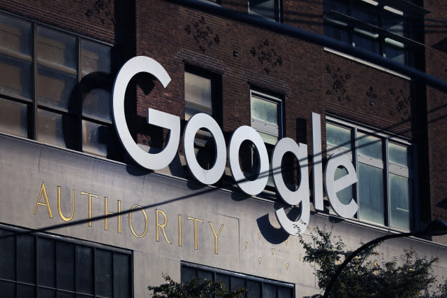 NEW YORK, NEW YORK - OCTOBER 20: Google's offices stand in downtown Manhattan on October 20, 2020 in New York City. Accusing the company of using anticompetitive tactics to illegally monopolize the online search and search advertising markets, the Justice Department and 11 states Tuesday filed an antitrust case against Google. (Photo by Spencer Platt/Getty Images)