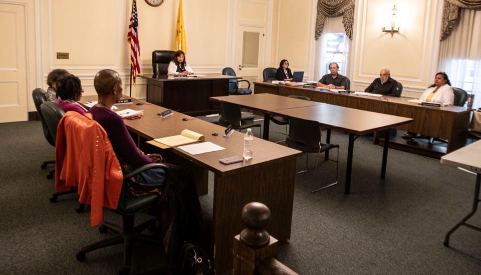 Members of the Westchester County Rent Guidelines Board meet in White Plains June 27, 2024. The board voted to increase rents on stabilized apartments at a rate of 2 1/2% for one year leases and 3 1/2% for two years leases.