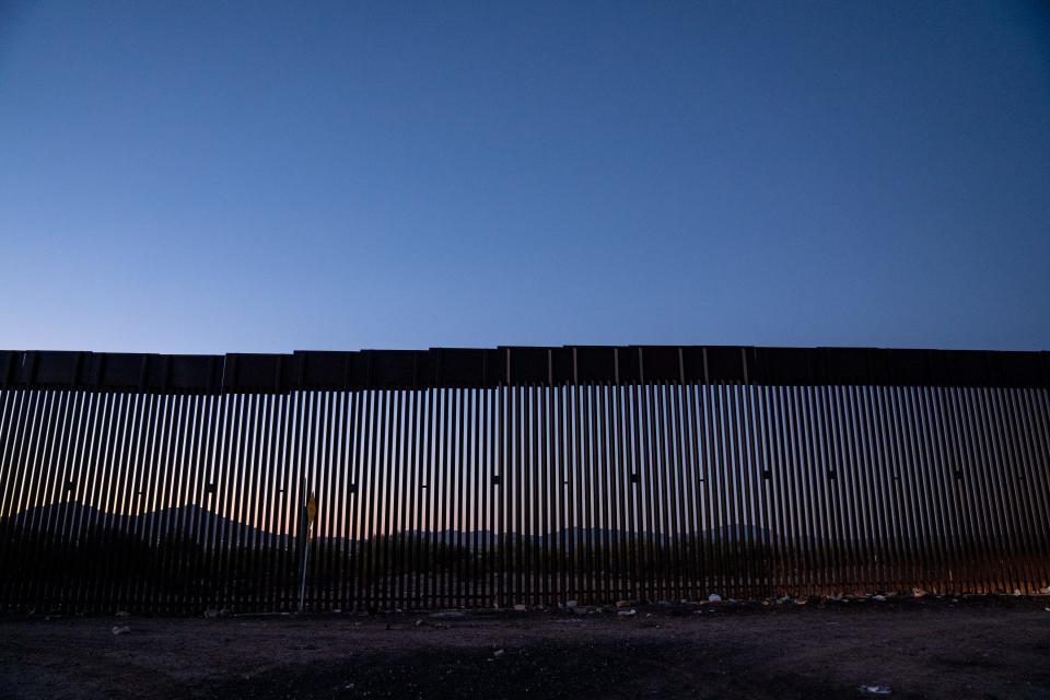 A view of the U.S.-Mexico border fence located about a mile west of Lukeville on Jan. 4, 2024.