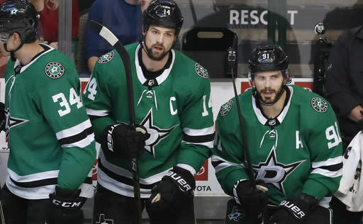 Jamie Benn and Tyler Seguin have been the subject of scrutiny as of late. (AP Photo/LM Otero)