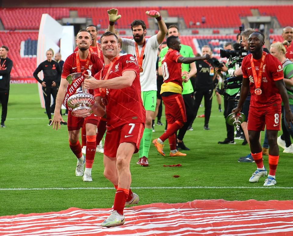 Milner helped Liverpool to FA Cup success at the weekend (Liverpool FC via Getty Images)