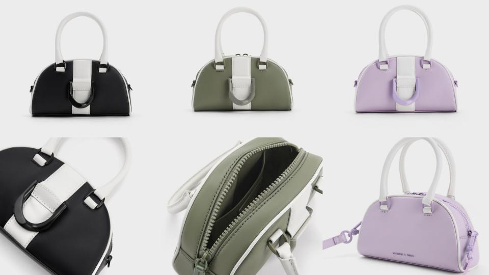 小CK百搭推薦單品��Gabine 真皮保齡球包 – 三色，NT$ 3,990！圖片來源：CHARLES & KEITH