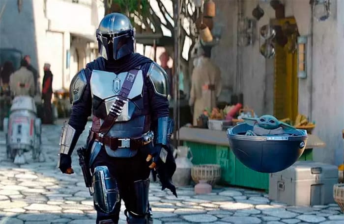 Pedro Pascal encarnando su personaje en The Mandalorian