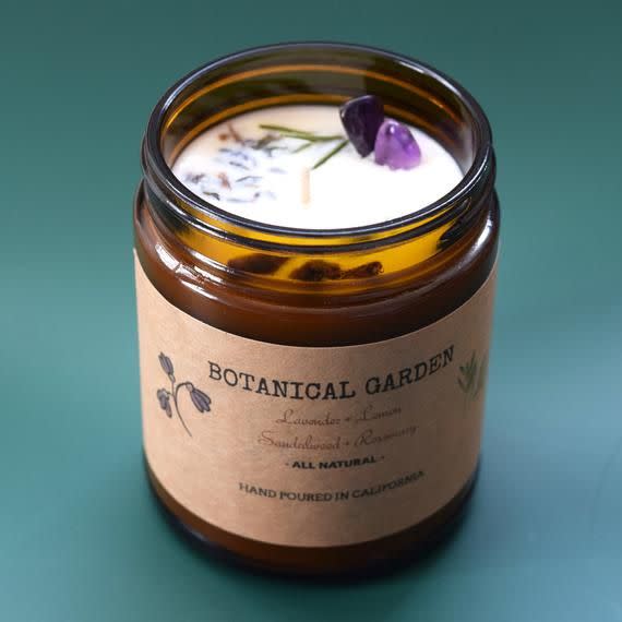 7) Lavender Rosemary Aromatherapy Soy Candle