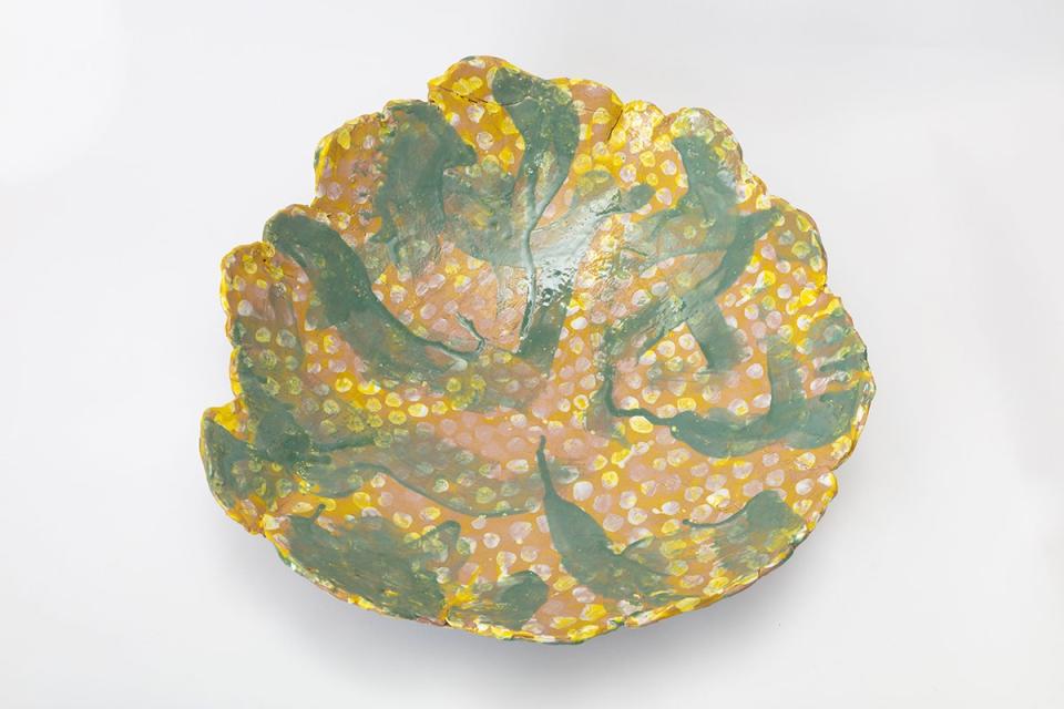A glazed-stoneware work by Peter Regli.