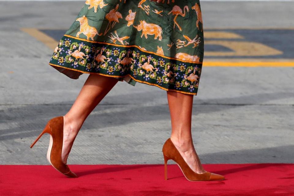 Melania Trump departs Nairobi, Kenya.