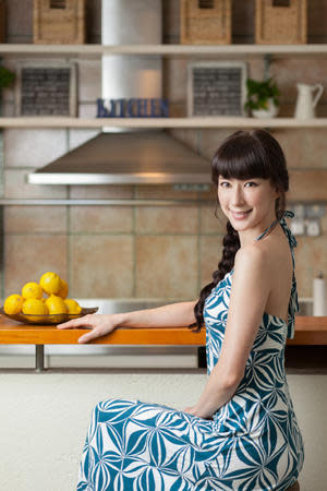 Stephanie in her kitchen.