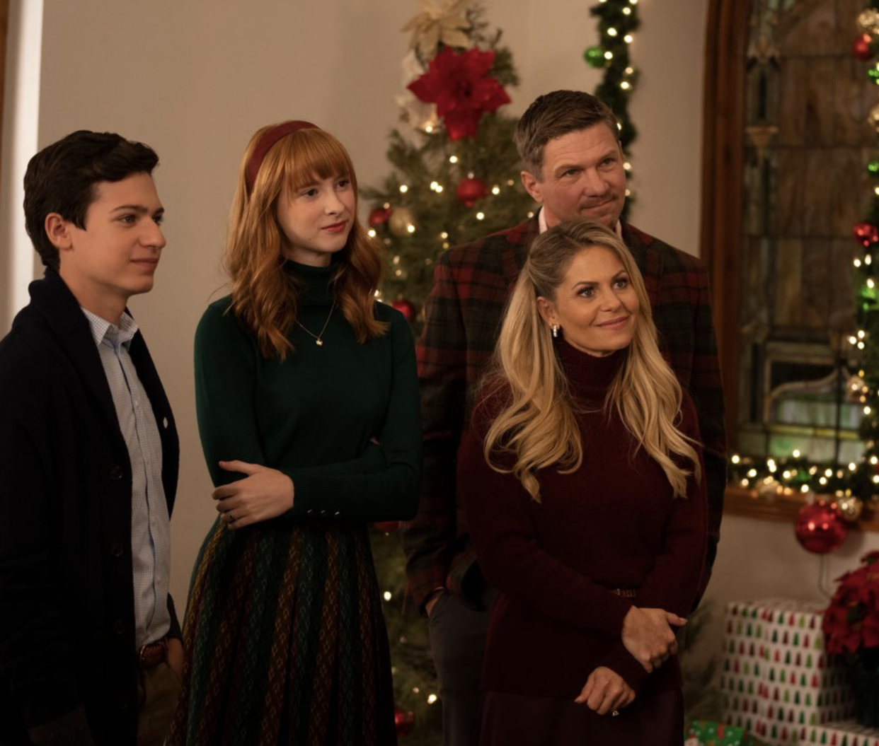 Candace Cameron Bure in A Christmas…Present. (Photo: Great American Media)
